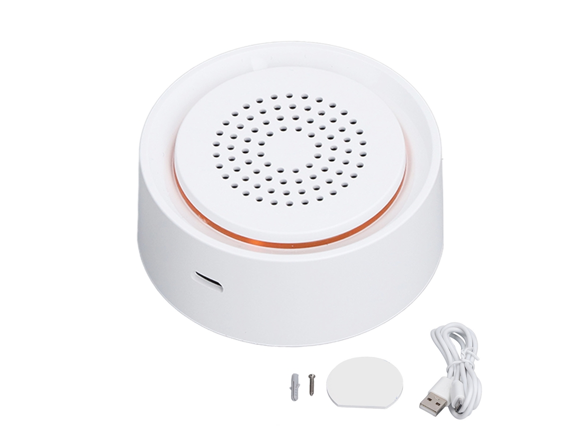 Alarme Inteligente Wi-fi Laxiscreed Com Ligação Tuya, Alarme Sonoro, Visual E Controlo Remoto