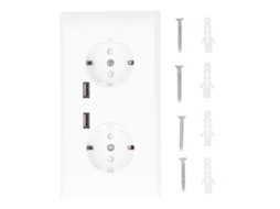 Adaptador USB padrão com plugue europeu 250V (multifuncional, com interruptor de energia)
