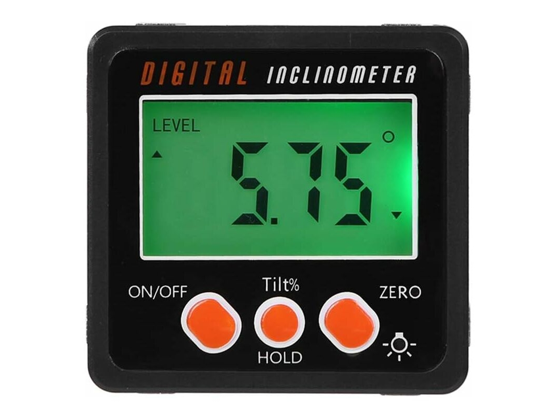 Transferidor Digital, Nível Eletrônico Digital Com Base Magnética, Ferramenta De Medição, Preto