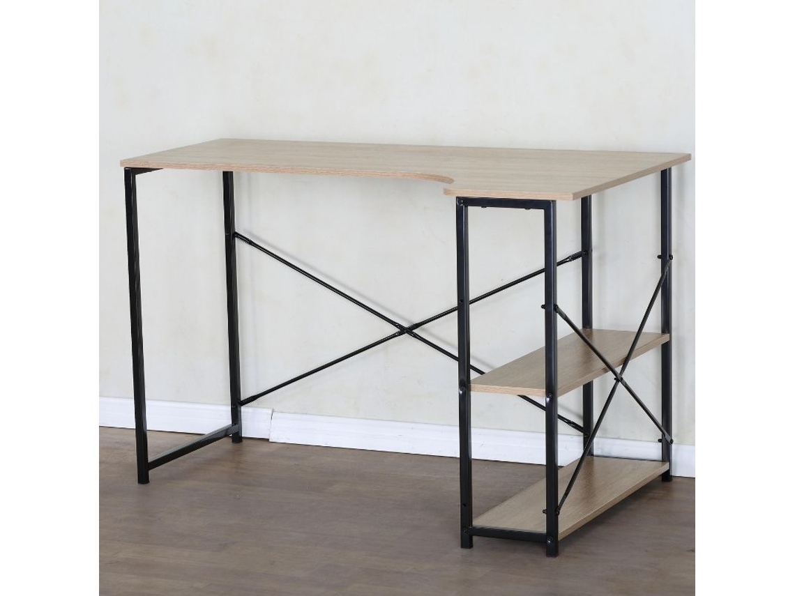 Mesa de Metal com 2 Furos, 120 X 75 X 73 Cm, Preta. VENPRODIN