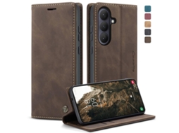 Capa Para Samsung Galaxy S26 5g Multifuncional Horizontal De Couro Café