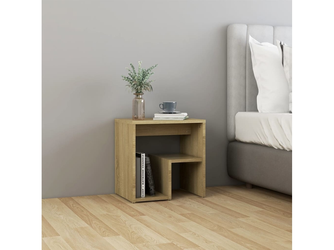 Vidaxl Mesa De Cabeceira 40x30x40 Cm Derivados Madeira Carvalho Sonoma