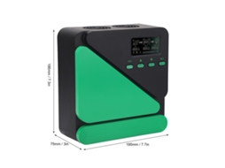 Controlador de carga solar MPPT 12V/24V com display LCD e portas USB 5V 3A 40A.