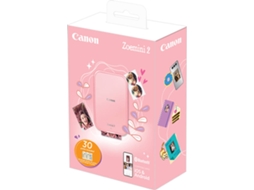 Impressora Portátil CANON Zoemini 2 Rosa + 30 Folhas (Fotografia - Bluetooth)