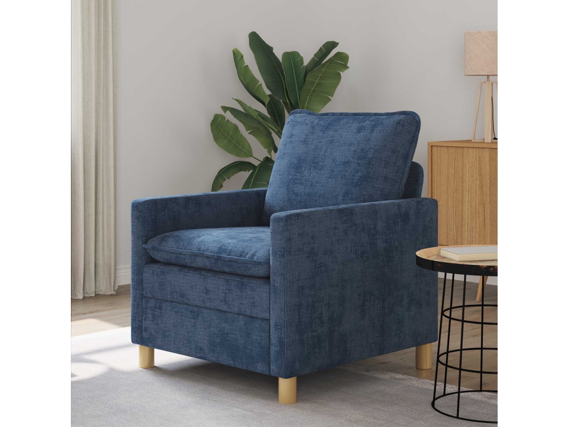 Vidaxl Sofá Azul 76 X 81 X 87,5 Cm Poliéster