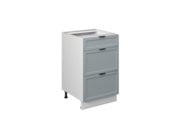 Móveis de cozinha Fame-Line, 50cm sem PT, Azul claro-cinza, Branco, VICCO