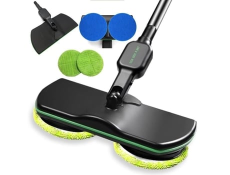 Vassoura Elétrica Rotativa Sem Fio Recarregável Folaya Deluxe Bateria Li Ion 7,4 V 2000 Mah Preto