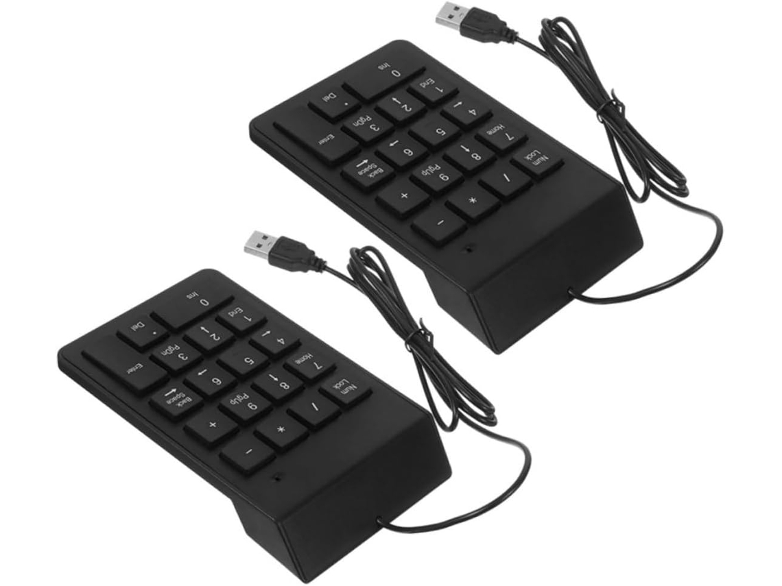Teclado Bancário Financeiro De 2 Peças, Teclado Numérico Usb Para Laptop, Teclas, Acessórios Para Pc Gokoco