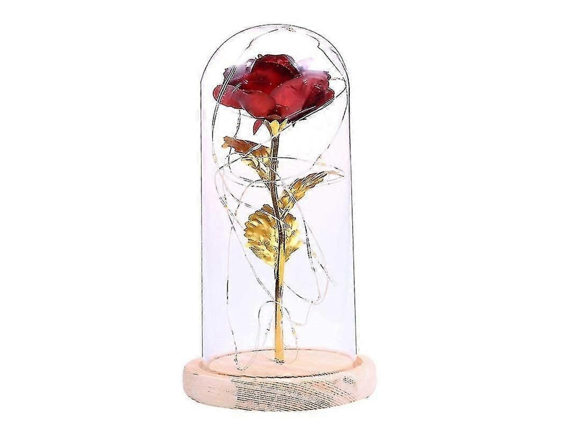 Rosa Vermelha Com Luz Led - Presente Perfeito Para Casamento, Aniversário E Decoração De Interiores
