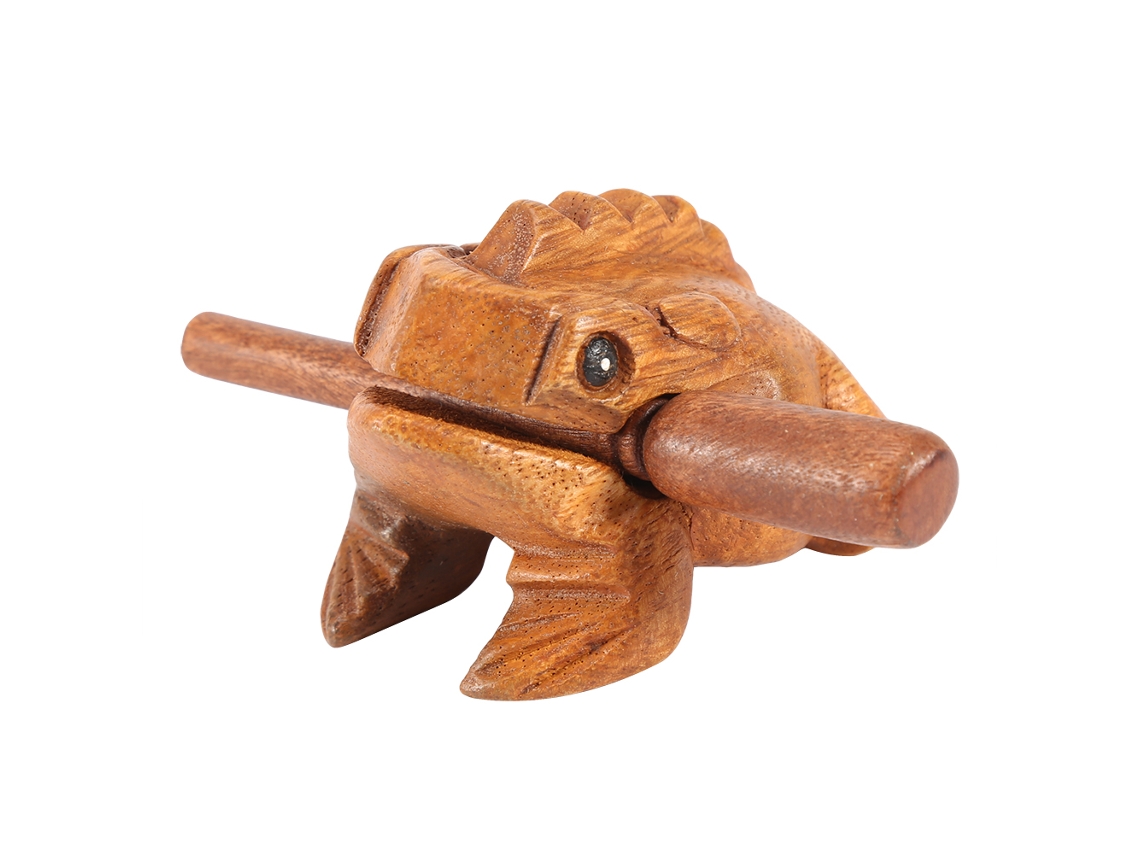 Sapo De Madeira Sortudo Musical Artesanal Tailandês