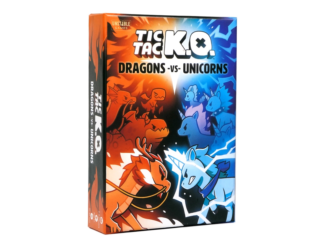 A Versão Em Inglês Do Jogo De Tabuleiro "dragon And Unicorn", Um Jogo De Festa Casual Chamado "duel".