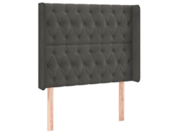 Cabeceira de Cama com Abas Veludo Cinzento Escuro MAISON EXCLUSIVE (93x16x118 cm)