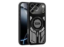 Capa Abeel Para Iphone 17 Pro Max Em Alumínio Pc Tpu - Preta