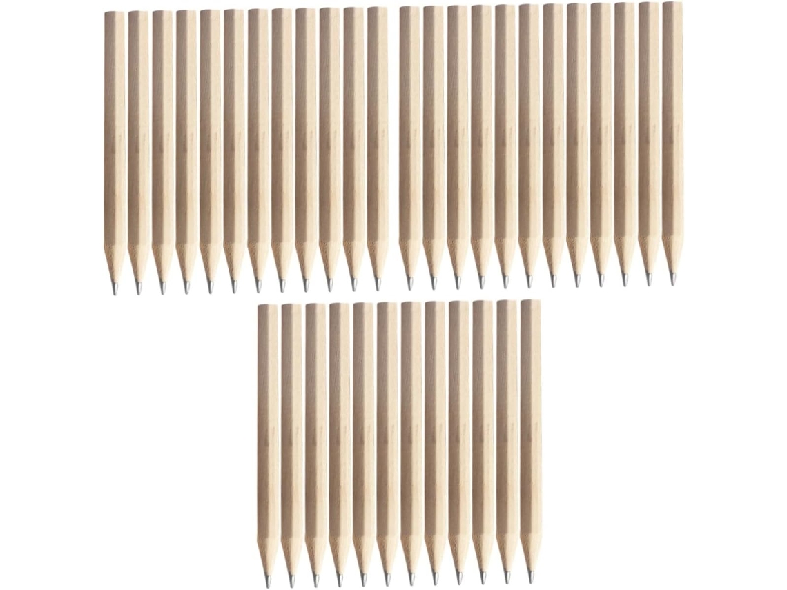 Conjunto de 3 lápis curtos para meninos e meninas, lápis de desenho.