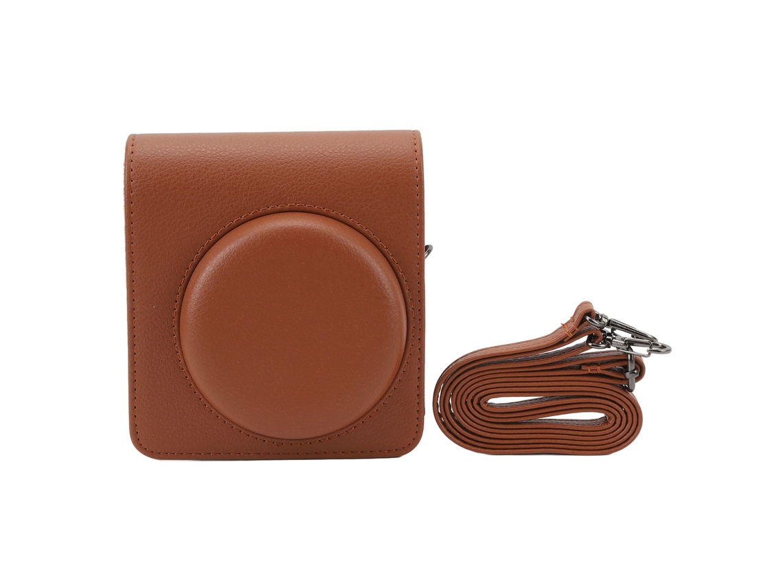 Funda Para Cámara Instantánea Con Correa Mini 99 De Cuero Pu Retro Bolsa Protectora Marrón
