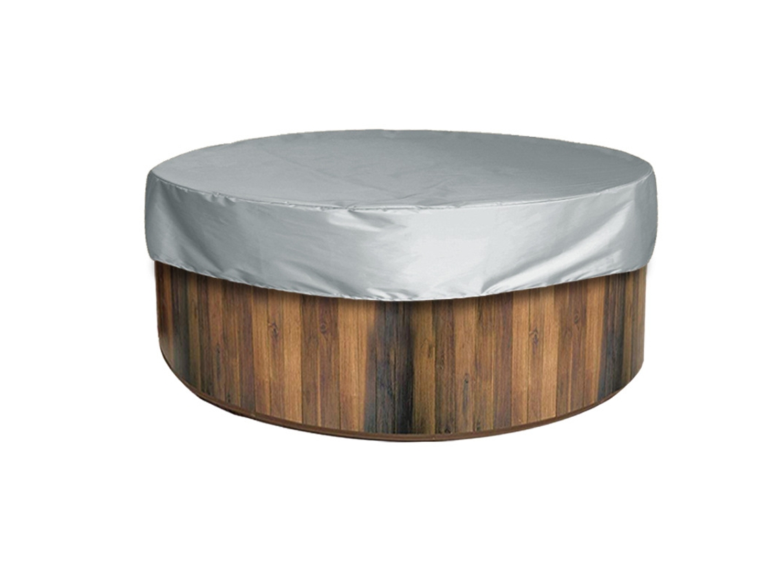 Camada Protetora Insuflável Redonda e Impermeável, Indicada para Spas Outdoor, Hidromassagens, Banheiras E Piscinas (190 x 30 Cm, Cinza)