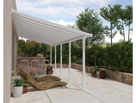 Pérgola CANOPIA Olympia Cobertura para Terraço de Aluminio 3X9.2 m Branco