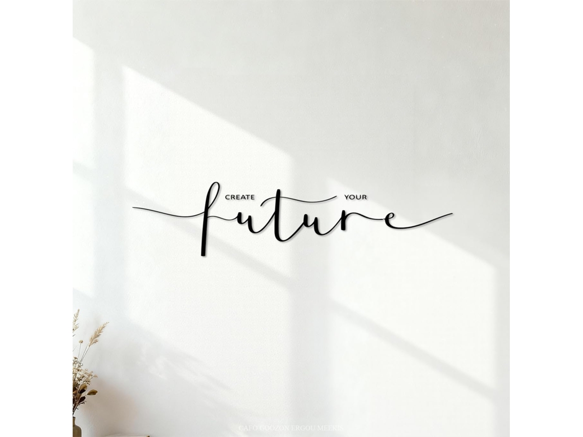Adesivos Murais Em Vinil Crie Seu Futuro: Citações e Frases Inspiradoras 40x172,4cm Black Tattoo Culture