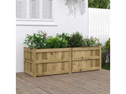 Floreiravasocaixa De Jardim 150x50x50cm Madeira De Pinho Impregnada Lovely Home