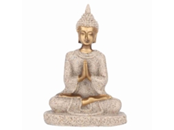 Estátua De Buda Sentado Meditando Dourado Para Decoração Interiores