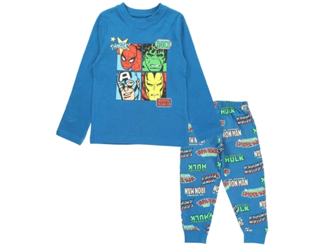 Pijama de Criança VINGADORES Algodão Azul (XS)