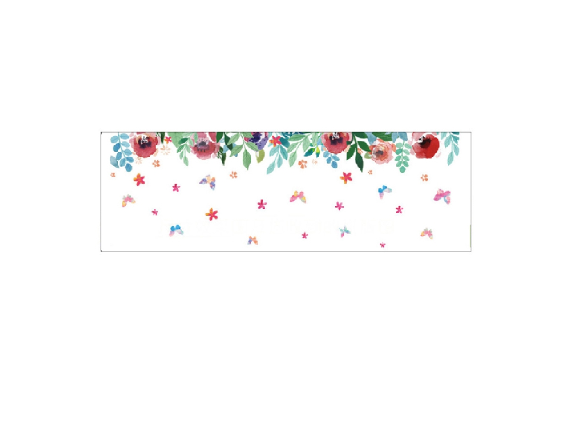 Adesivo de parede Baok-Green Leaf com estampa floral para sala de estar e quarto Xh7212