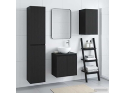 Vidaxl Conjunto De Móveis Para Banheiro 3 Unid. Preto
