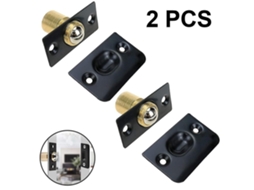 Pack de Fechos SINI TECH STORE, esfera preta, ajustáveis, aço inoxidável, para portas de armário ou varanda