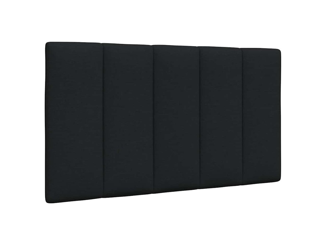 Vidaxl Almofadão De Cabeceira Hanko 80 Cm Tecido Preto