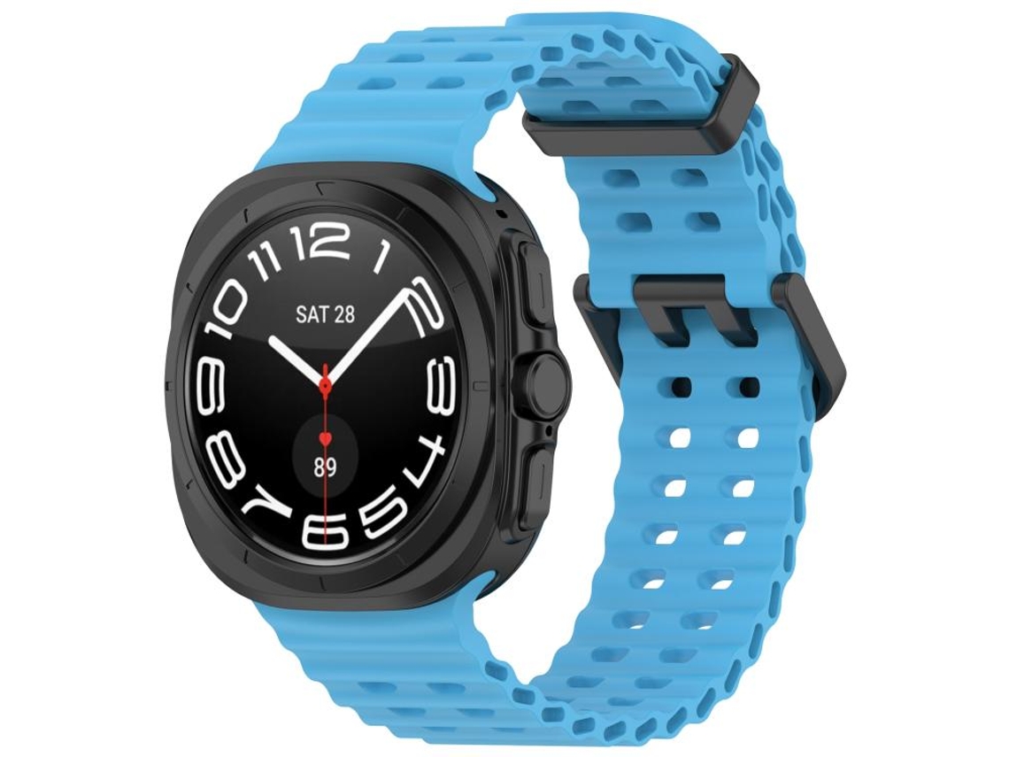 Bracelete Silicone Ocean Hole com Furos Azul celeste para Samsung Galaxy Watch Ultra XIAOMOYU (47mm)
