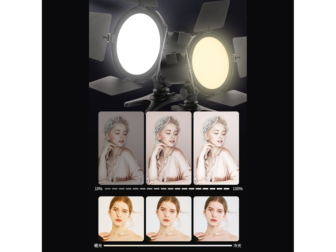 2026 luz Led para Vídeo e Fotografia Painel Bi color Regulável Luz de Câmera Iluminação Profissional
