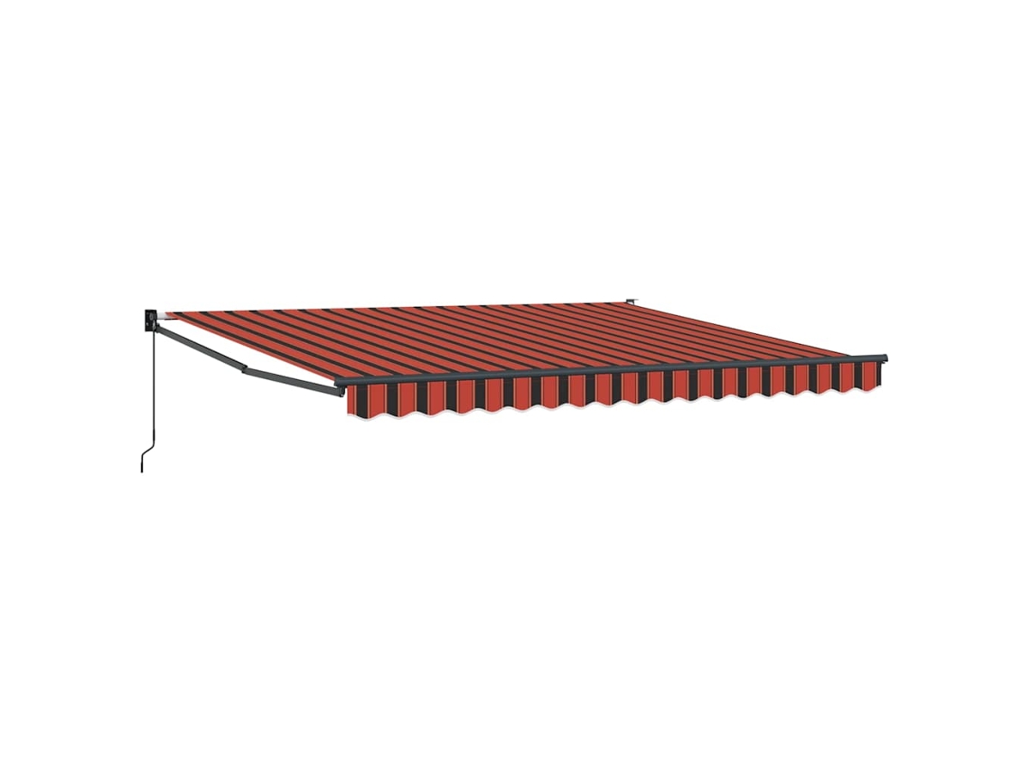 Conjunto 1 Toldo Retrátil Vidaxl Laranja Tecido (350 X 250 Cm)