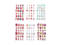 144pcs Unhas Falsas De Natal Allinless