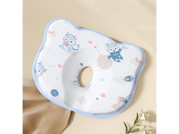 Travesseiro Anti cabeça Chata Bebé Espuma Viscoelástica 1 Peça, Tecido Algodão Suave para Recém nascidos 0 12 Meses, 26*23cm STELASPLEN