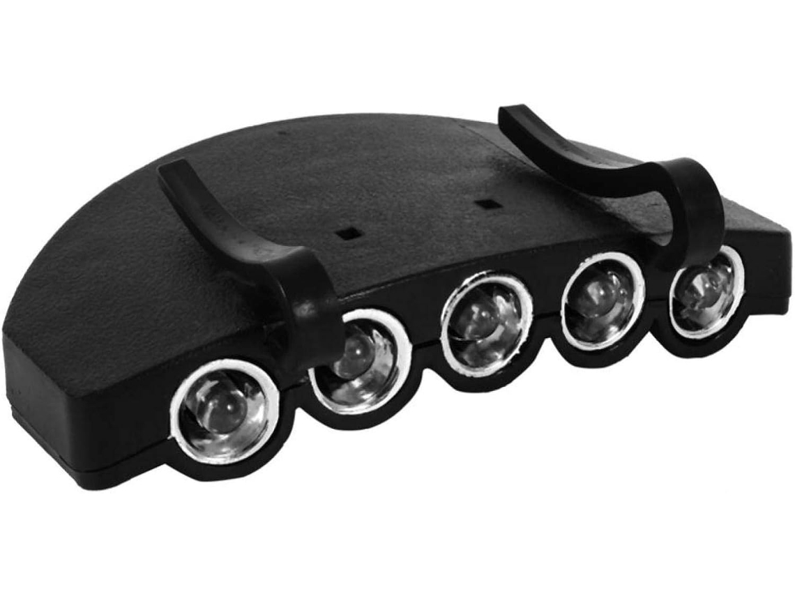 Lanterna de Cabeça com Clipe para Boné e 5 Leds Pesca, Caminhadas e Ciclismo BRILVIBERA