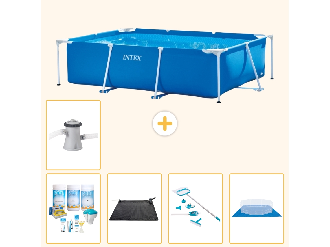 Intex Piscina Com Estrutura Retangular - 220x150x60 Cm - 6-peças S20814