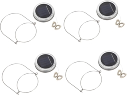 Cordão De Luzes Led Solares, 20 Leds, 2 M De Comprimento, Tampas De Substituição Em Alumínio E Aço I Gokoco