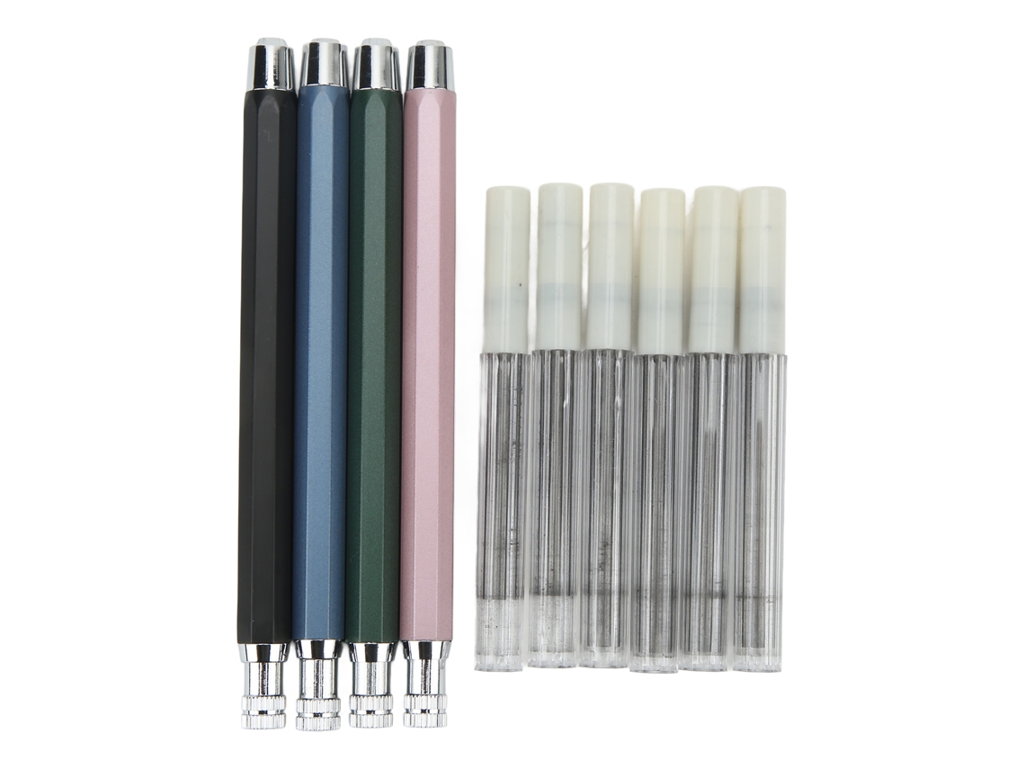 Kit De Lápiz Mecánico Para Carpinteiros Com 6 Recargas E Afiador Para Trabalhos De Carpintaria