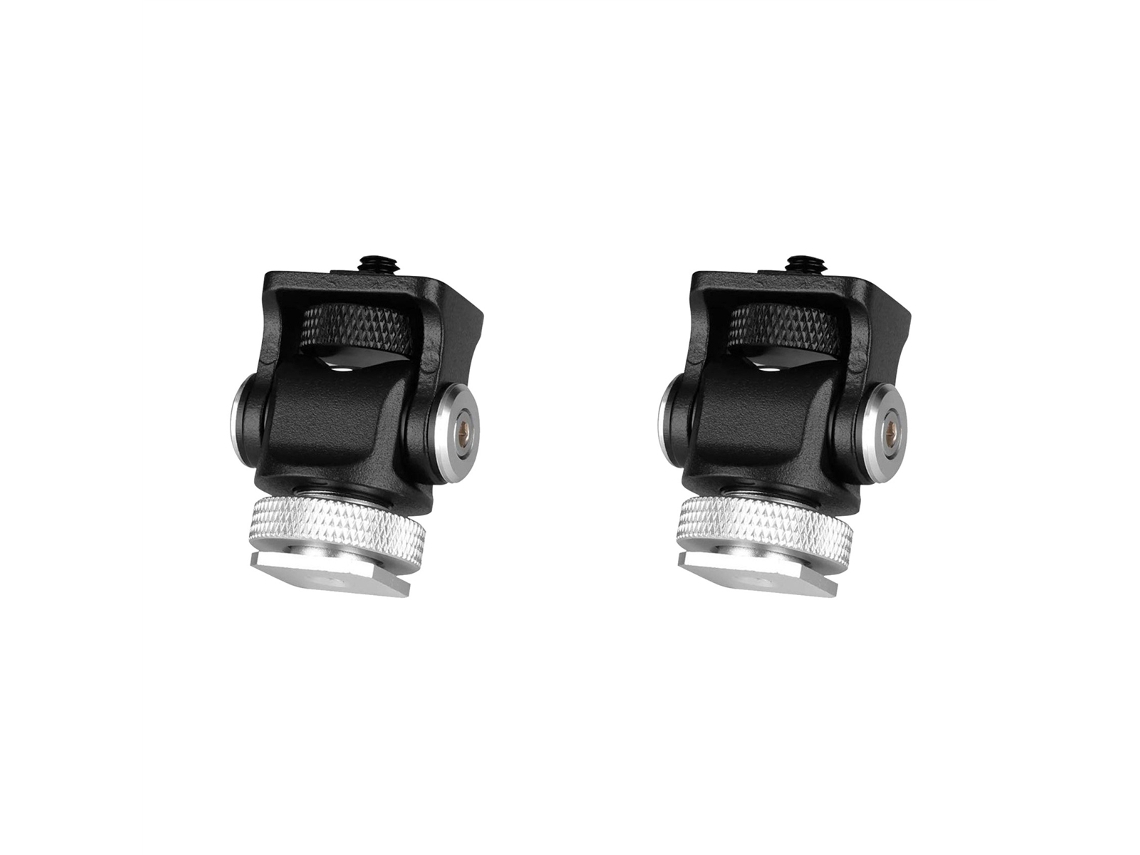 Dois Suportes Ajustáveis Para Monitor, Com Rotação De 360 Graus, Sapata Fria E Cabeça De Tripé.