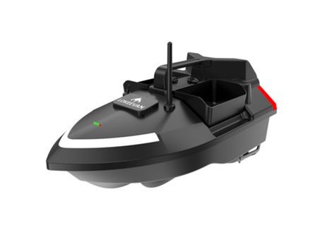 Barco De Isca Lokeevan V020 Gps (controle Remoto 500 M, 3 Recipientes De Isca Carga De 2 Kg Preto)