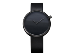 Reloj Casual Moderno Para Hombre Con Correa De Pu Dial Redondo De Acero Cuarzo Negro