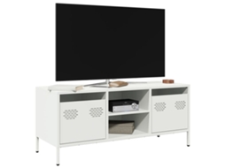 Vidaxl Móvel De Tv 101,5x39x43,5 Cm Aço Laminado A Frio Branco