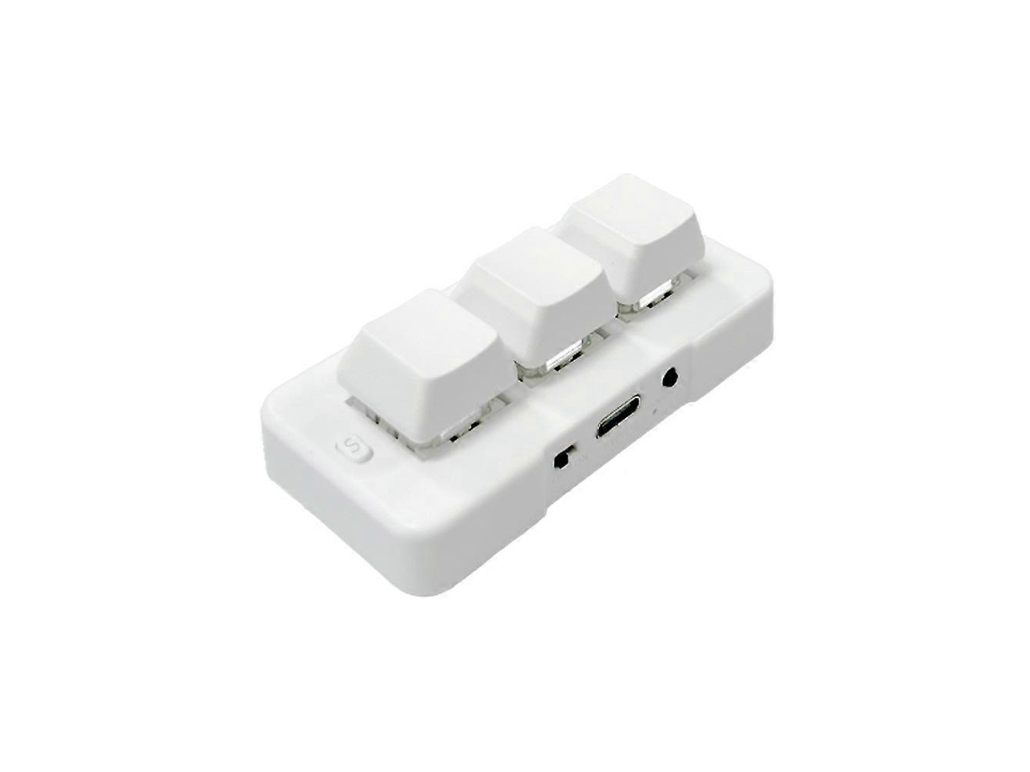 Teclado Mecânico Mini Personalizável Mk321bt De 3 Teclas, Branco -aquaforge