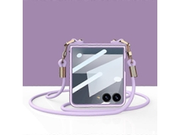 Capa Gkk Integrada Ultrafina Com Dobradiça E Alça Transversal Para Samsung Galaxy Z Flip7 5g