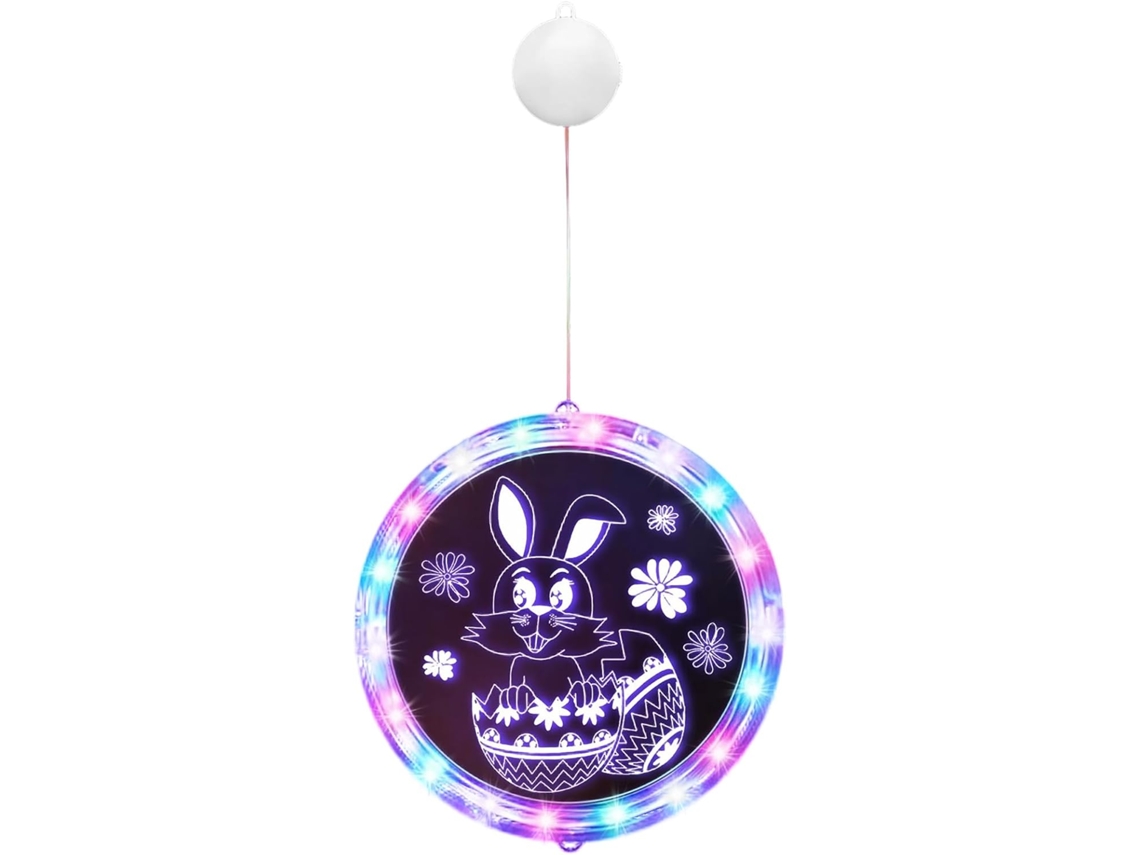 Letreiro De Fundo Led Colorido Páscoa Alimentado Por Bateria