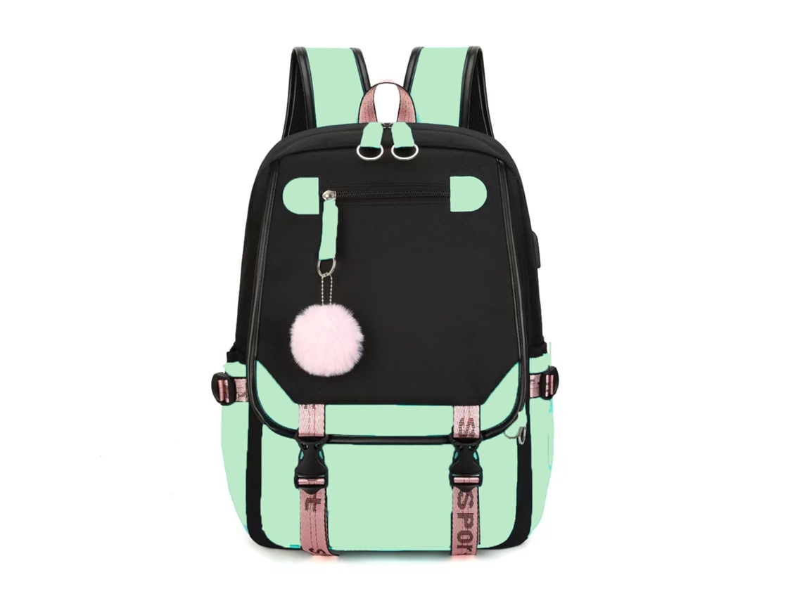 Elysve Mochila Infantil Escolar Verde 16 Polegadas, Recarregável Usb Para Escola