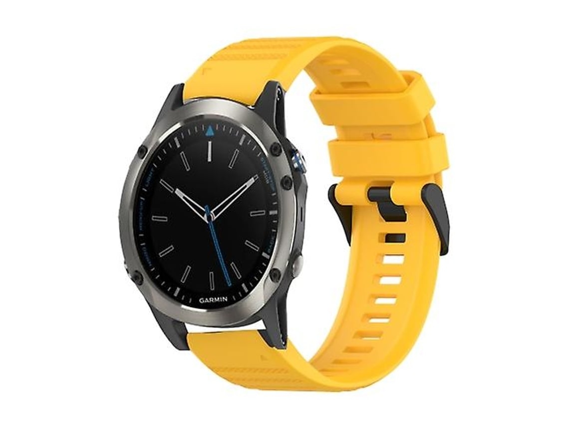 Lurelia Pulseira, Compatível Com Garmin Quatix 5 22mm Amarela, Acabamento Moderno