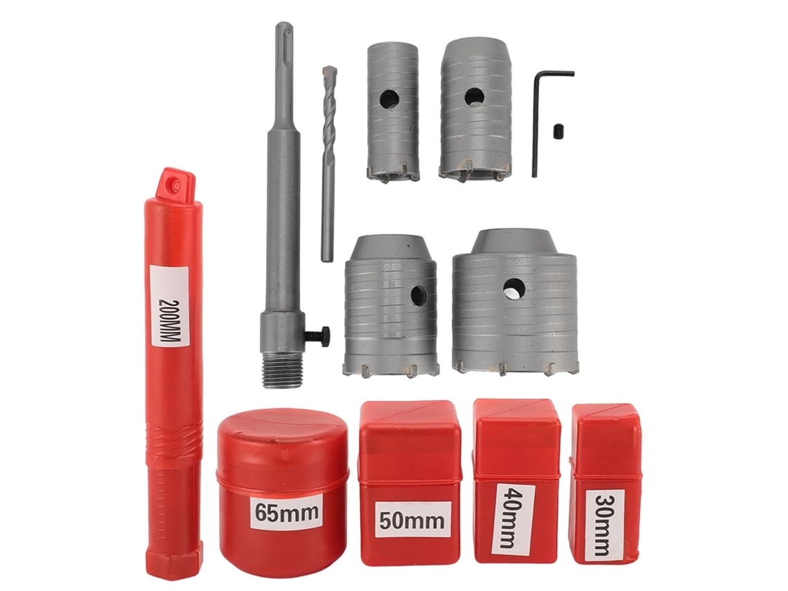 Kit De Brocas Sds De Alta Dureza Para Concreto, Com Serra Copo Para Alvenaria E Ladrilhos. Gokoco
