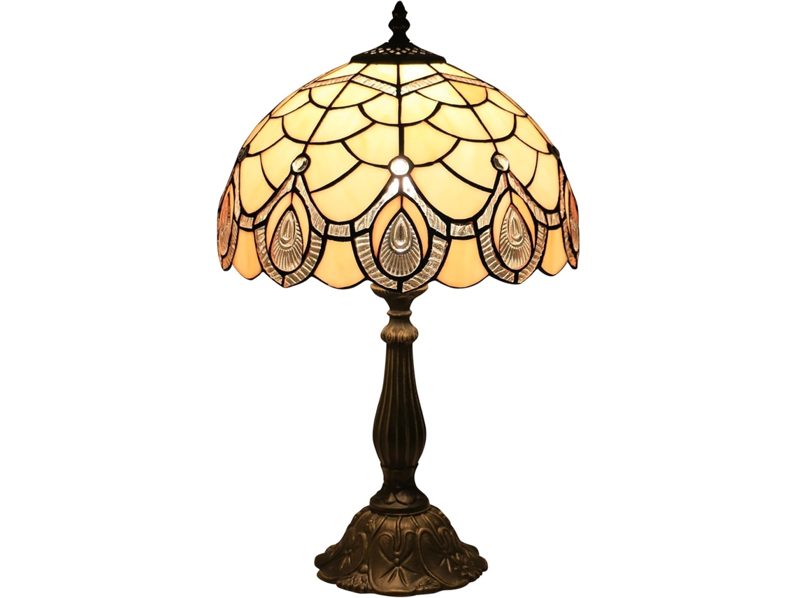 Abajur De Mesa Estilo Tiffany, 30cm 12 Polegadas, Estilo Art Déco Europeu, Ideal Para Cabeceira, Sala De Estar E Quarto