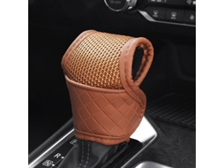 Universo Manchon Derrama Leve De Vitesse Automotivo, Fermeure Velcro, Em Fibra De Poliéster E Material Pu, Cor Jaune-orange.
